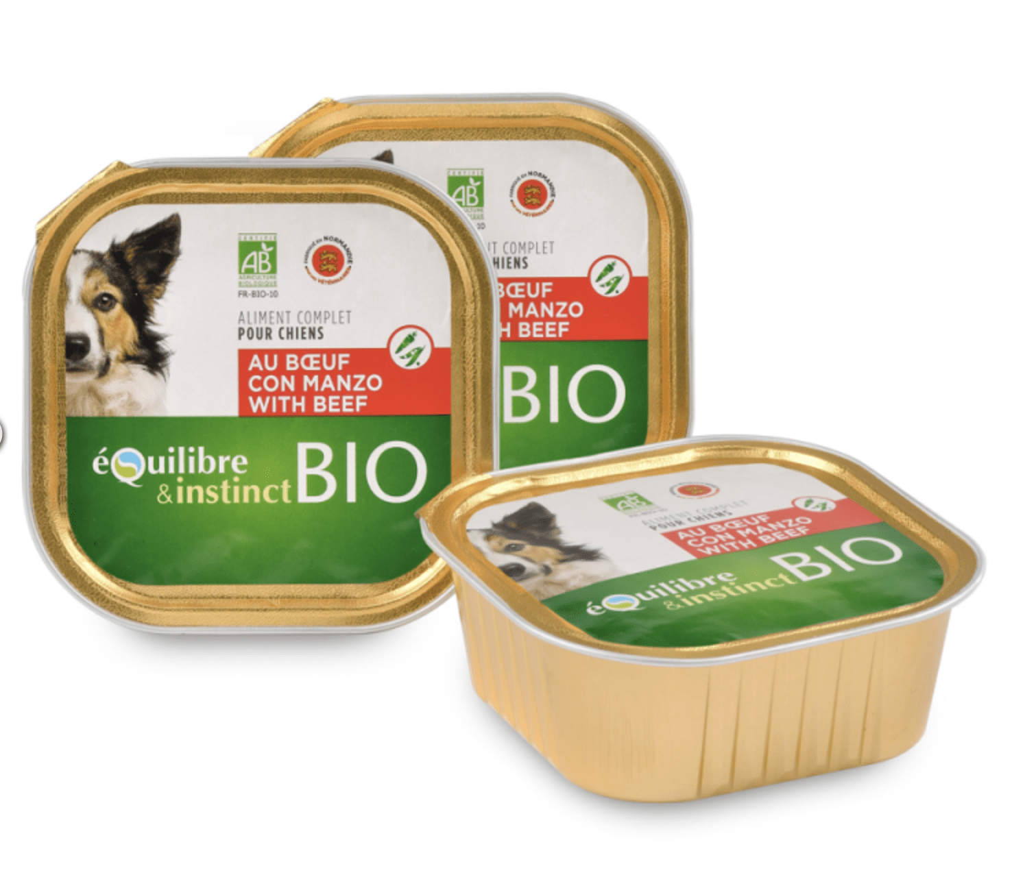 BIO - Terrines Riche au Boeuf et aux légumes BIO Chien adulte 300g