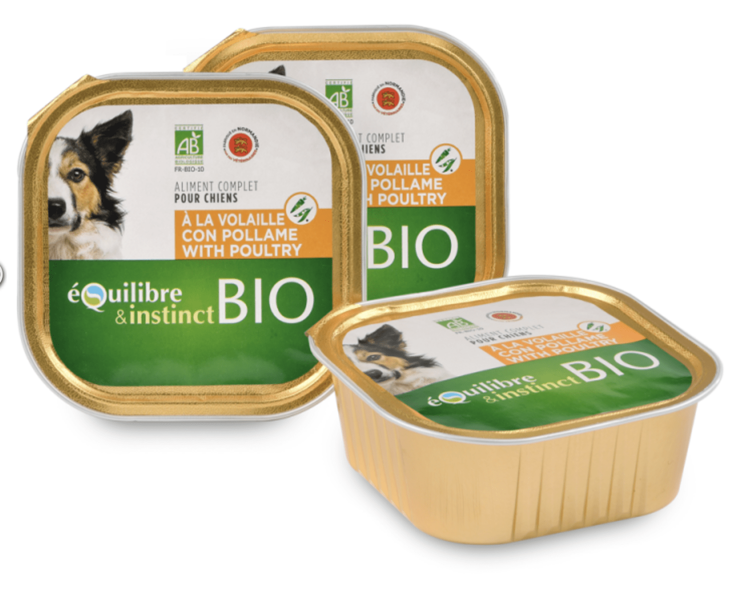 BIO - Terrines Volailles et aux légumes BIO Chien adulte 300g