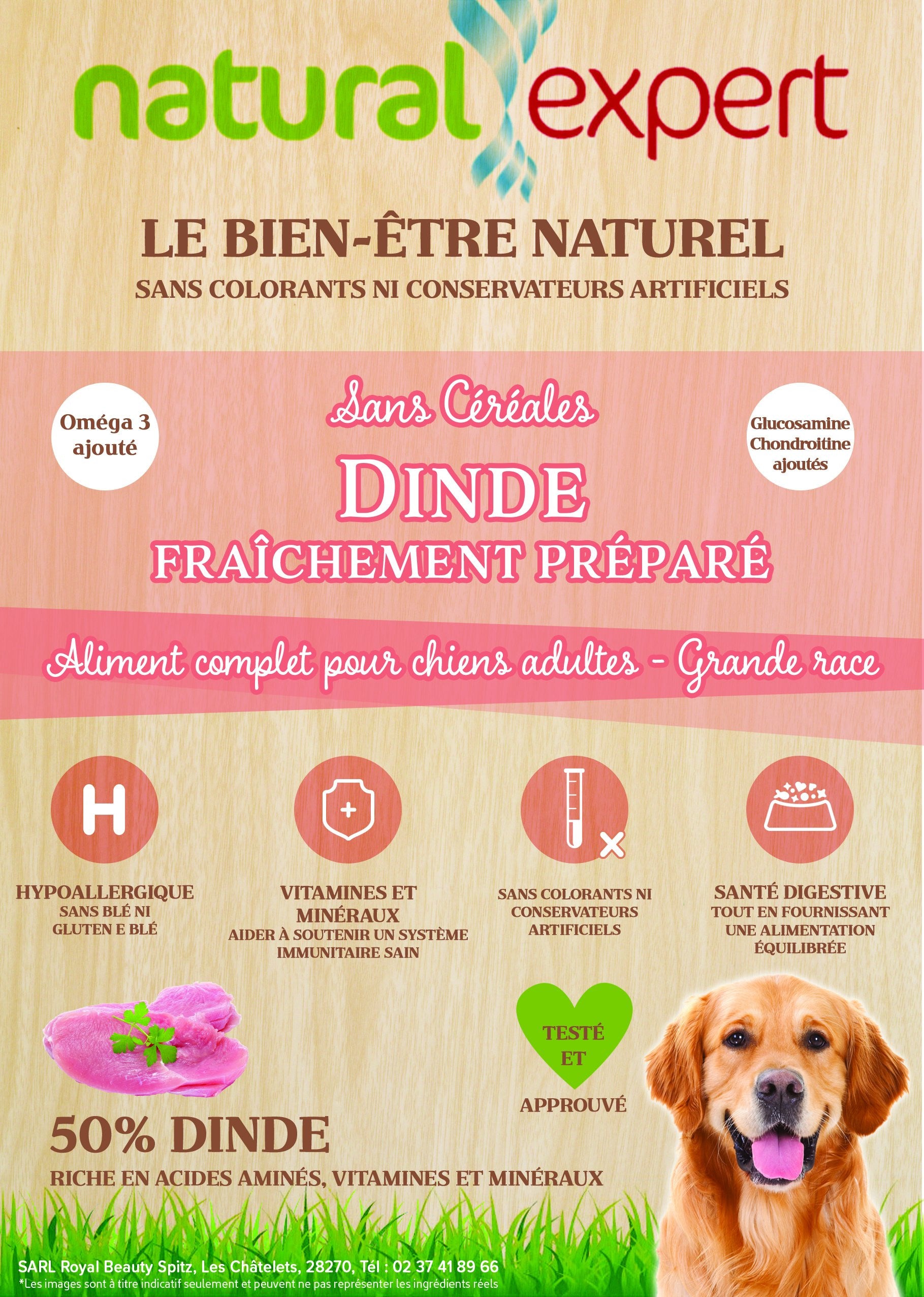 Croquettes à la dinde pour chien