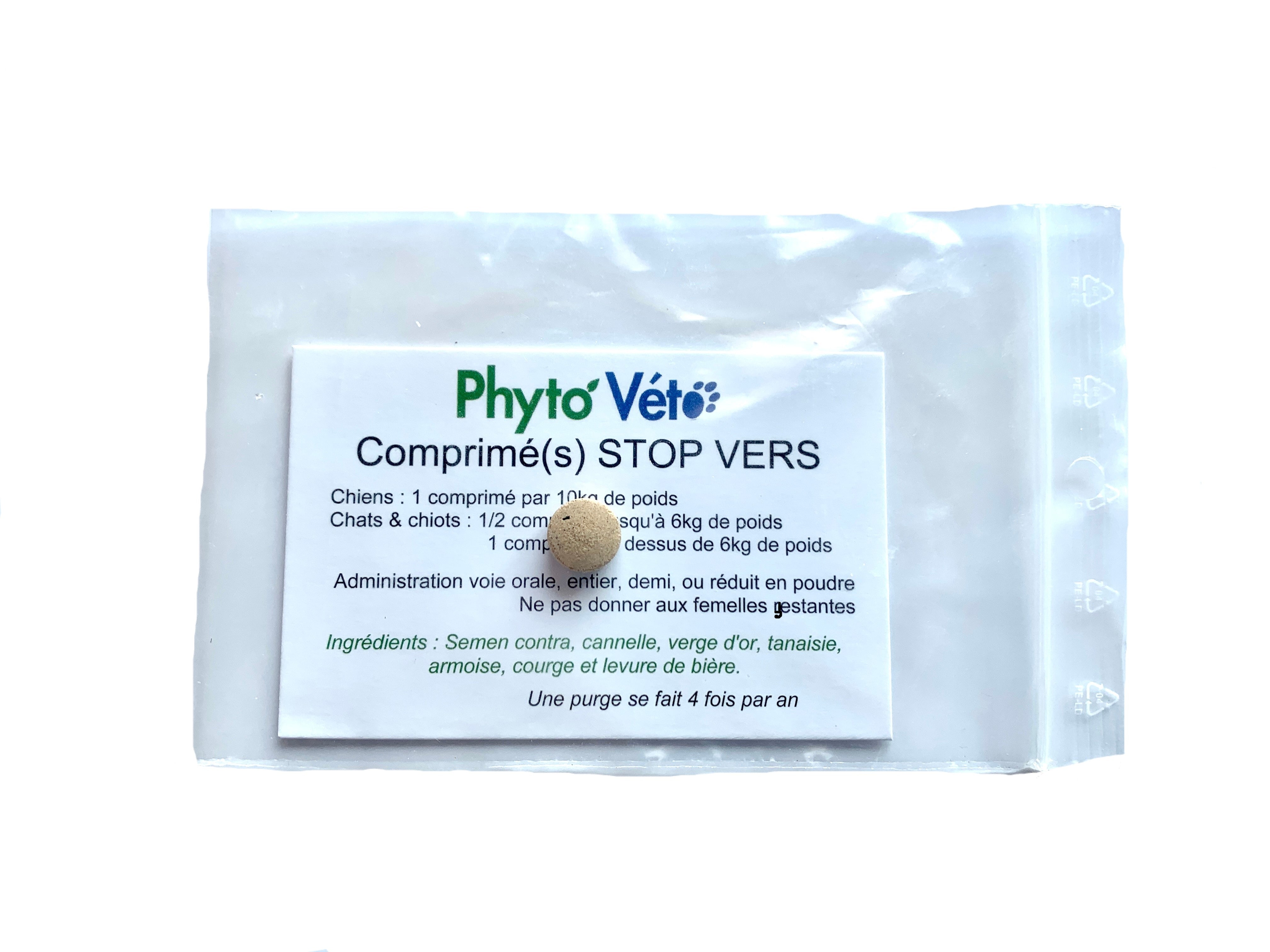 sachet stop vers phyto veto vermifuge chien chat naturel